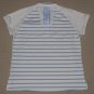 Womens Adidas Climacool Cap Sleeve Golf Tennis Polo Shirt Large Striped White