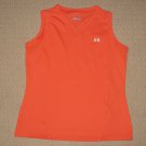 Womens Under Armour Heatgear Tank Top Athletic Fitness Workout MD Medium Orange