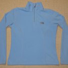 Womens The North Face TKA 100 Microvelour 1/4 Zip Fleece Pullover XS Small Blue
