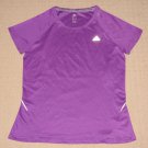 Womens Adidas Climalite "Keeps You Dry" Short Sleeve Shirt Large Purple Athletic