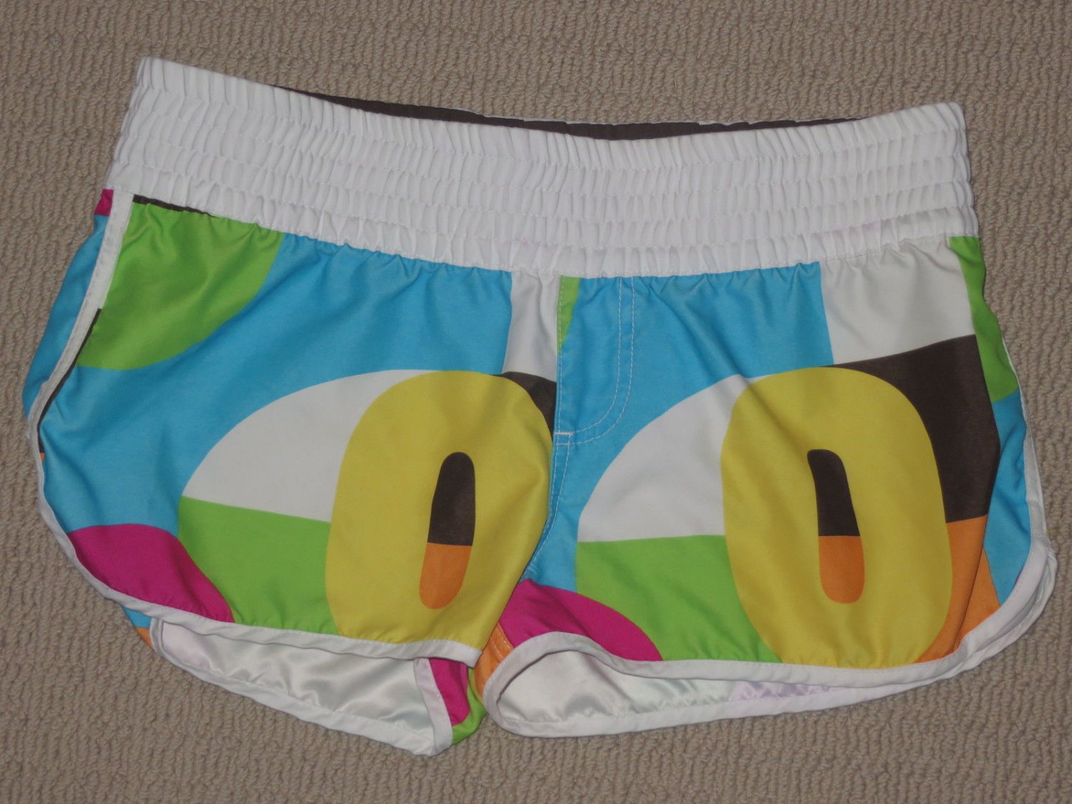 Womens Roxy Swim Suit Surf Beach Pool Summer Board Trunks Shorts Swimwear Sz: 9