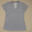 Womens Under Armour Heatgear ColdBlack Athletic Fitness SS Shirt Medium Gray