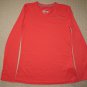 Womens Nike Dri-Fit Regular Fit Athletic Workout Long Sleeve LS Shirt XS Orange