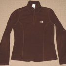 Womens The North Face TKA 100 Microvelour 1/4 Zip Fleece Pullover Small Brown