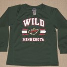 NHL Hockey Apparel Minnesota Wild Long Sleeve LS T Shirt Youth Medium 8-10 Green