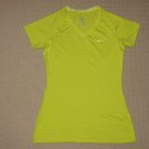 Womens Nike Pro Dri-Fit Fitted Running Athletic Fitness Yoga Shirt Medium Yellow