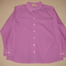 Mens Eddie Bauer Wrinkle Resistant Long Sleeve Button Down Dress Shirt XL Purple