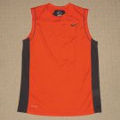 Boys Nike Dri-Fit Sleeveless Tank Top Youth Kids Large Gray Orange Athletic Gym