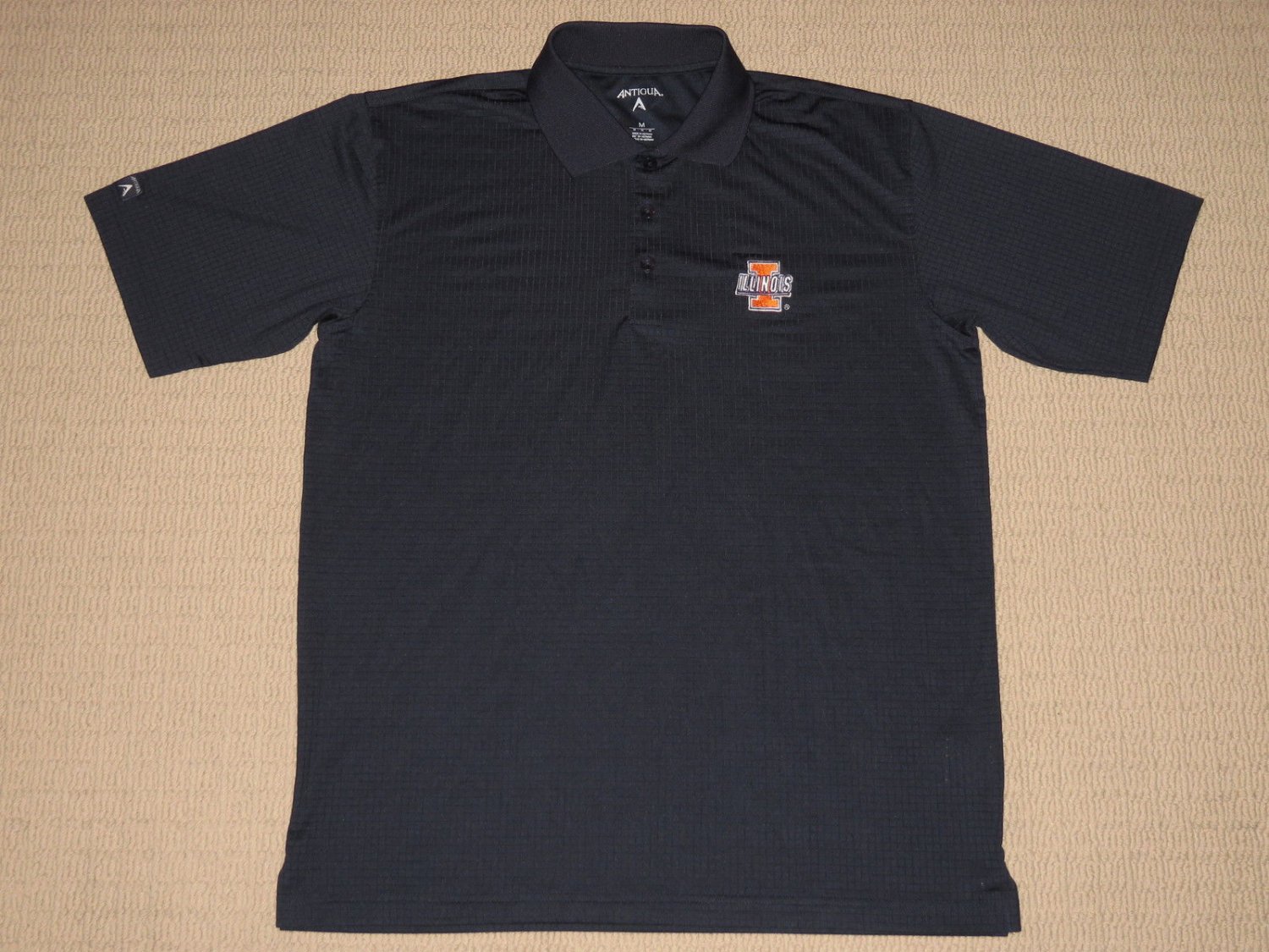 NCAA Illinois Illinois Fighting SS Golf Polo Shirt Adult Medium Antigua Blue