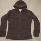 Womens Columbia Sportswear Warm Hooded Full Zip Fleece Jacket Coat XS Brown