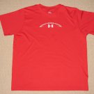 Boys Under Armour Heatgear Short Sleeve SS Shirt Youth YXL XLarge Red Football