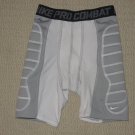 Boys Nike Pro Combat Dri-Fit MLB Cup Pocket Padded Compression Shorts XL White
