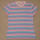 Girls Tommy Hilfiger Short Sleeve Tee Shirt Top Youth Large Striped Pink Blue