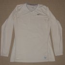 Womens Nike Pro Fit Dry Long Sleeve LS Shirt Medium 8-10 White Athletic Fitness