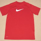 Boys Nike Dri-Fit Short Sleeve Shirt Youth L Large Red Athletic Fitness Workout