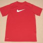 Boys Nike Dri-Fit Short Sleeve Shirt Youth L Large Red Athletic Fitness Workout