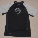 Boys Nike Dri-Fit Short Sleeve SS Shirt Youth Medium Black Athletic Running