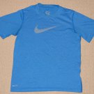 Boys Nike Dri-Fit Short Sleeve Shirt Youth Medium Blue Athletic Gym Polyester