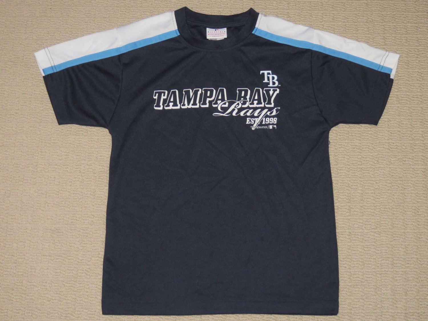 MLB Baseball Tampa Bay Devil Rays SS Shirt Genuine Merchandise Youth Large 10-12