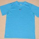 Boys Nike Dri-Fit Short Sleeve SS Shirt Youth Large Blue Athletic Fitness Gym