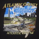 Mens Harley Davidson Atlantic County, NJ  T Shirt Large Black Graphic Tee