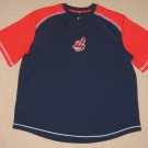 MLB Baseball Vintage Cleveland Indians Shirt Jersey Adult XL Majestic Blue Red