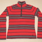 Womens Tommy Hilfiger 1/4 Zip-Up Long Sleeve Mock Neck Sweater Large Striped
