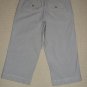 Womens GAP Stretch Curvy Fit Cropped Capri Pants Sz 12 Inseam 20 Gray 5 Pockets