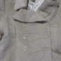Womens GUESS Alpaca Wool Double Breast Faux Fur Coat Medium Beige 6 Buttons