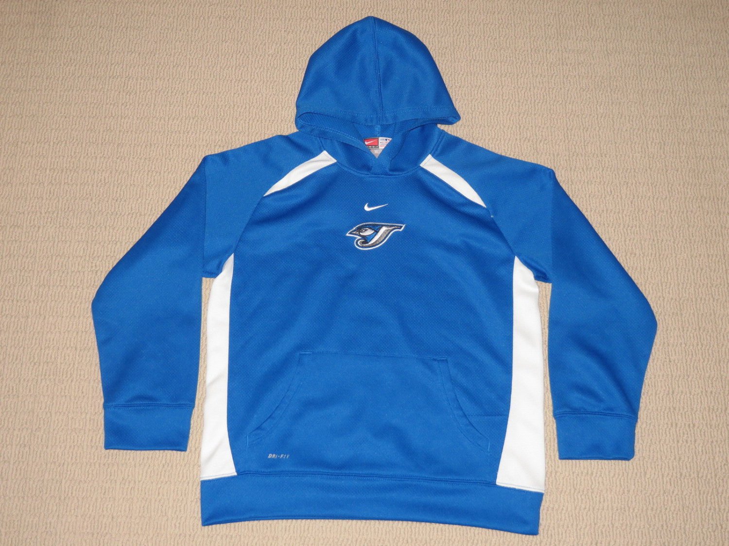 MLB Toronto Blue Jays Sweater Pullover Hoodie Youth Medium 12-14 Nike Dri-Fit