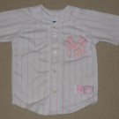 MLB Baseball NY New York Yankees Jersey Youth Girls Sz: 7 Pink Russell Athletic