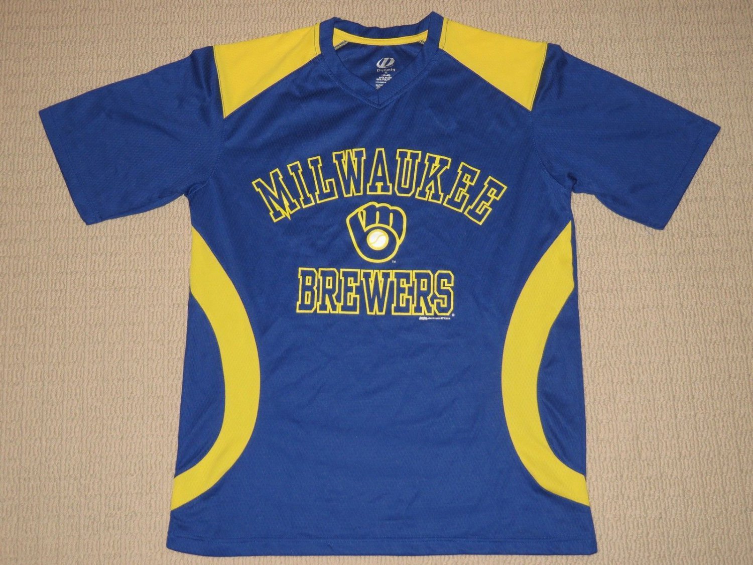 MLB Baseball Milwaukee Brewers Short Sleeve SS T-Shirt Medium 38-40 Blue Dynasty