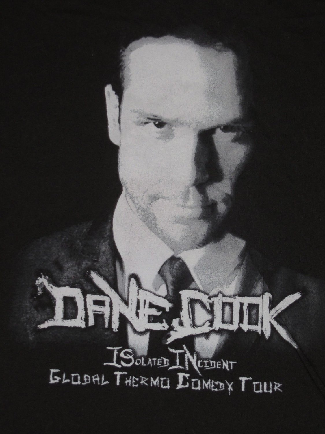 Dane Cook Isolated Incident Global Thermo Comedy Tour 2009 T Shirt Large Black