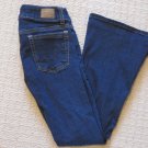 Womens American Eagles Stretch Skinny Flare Boot Cut Demin Jeans Sz: 0 Dark Blue