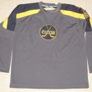 CCM Hockey Long Sleeve Shirt Jersey Boys Kids Child Youth XLarge Gray Yellow