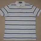 Mens Ralph Lauren Short Sleeve SS Casual Polo Shirt Large Striped Horse Logo