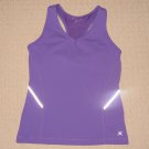Womens Danskin Reflective Self Bra Tank Top Racerback Large 12-14 Purple Yoga