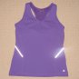 Womens Danskin Reflective Self Bra Tank Top Racerback Large 12-14 Purple Yoga