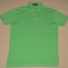 Mens Ralph Lauren Short Sleeve Casual Polo Shirt Medium Green Solid Horse Logo