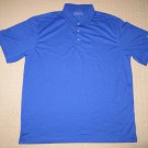 Mens Nike Dri-Fit Short Sleeve SS Golf Polo Shirt XL Blue Tennis Polyester EUC