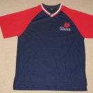 Adult XL Molson Canadian I am Beer Maple Logo Shirt Jersey Polyester Blue Red