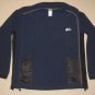 Mens The North Face Full Zip Fleece Jacket Coat Large Black Blue 2 Pockets