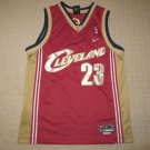 NBA Cleveland Cavaliers LeBron James 23 Sewn Jersey Yth Medium Length +2 Nike