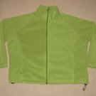 Mens Columbia Sportswear Full Zipper Fleece Jacket Coat Large Green 2 Pockets