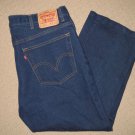 Mens Levi's Strauss 517 Boot Cut Demin Jeans 42x25 Dark Blue Wash
