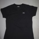 Womens Under Armour Shirt Top Blouse V-Neck XS Extra Small Black Athletic Yoga