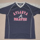 MLB Baseball Atlanta Braves SS V-Neck Shirt Large True Fan Genuine Merchandise