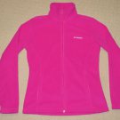 Womens Columbia Sportwear Full Zip Fleece Jacket Coat Sweatshirt Small Pink