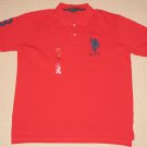 Mens U.S. Polo Assn. Short Sleeve SS #3 Polo Shirt XL Red Embroidered Logo NEW