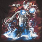 Adult Marvel Comics Iron Man Mark V T Shirt Large Black Graphic Tee 100% Cotton